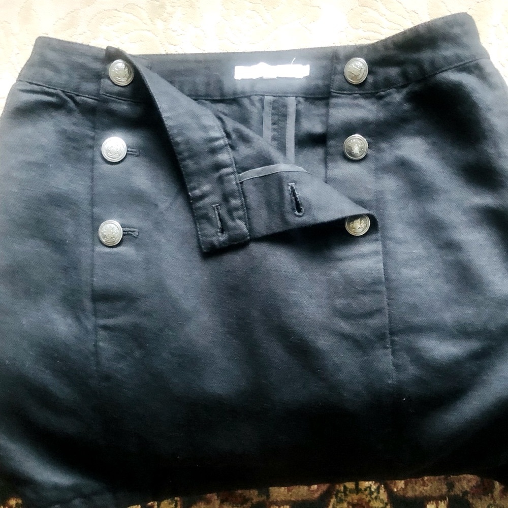 Avec Les Filles Botton Detail Mini Skirt